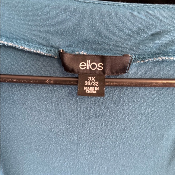 Eloquii Teal Smocked Women's Blouse - Picture 2 of 2